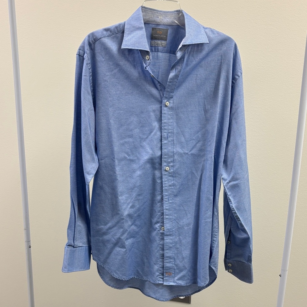 Thomas Dean Light Blue Dress Shirt